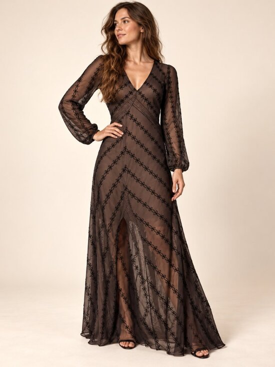 Free People Dresses & Skirts - NWOT VINTAGE Free People Black Open Back Maxi Dress Boho Evening Size Large